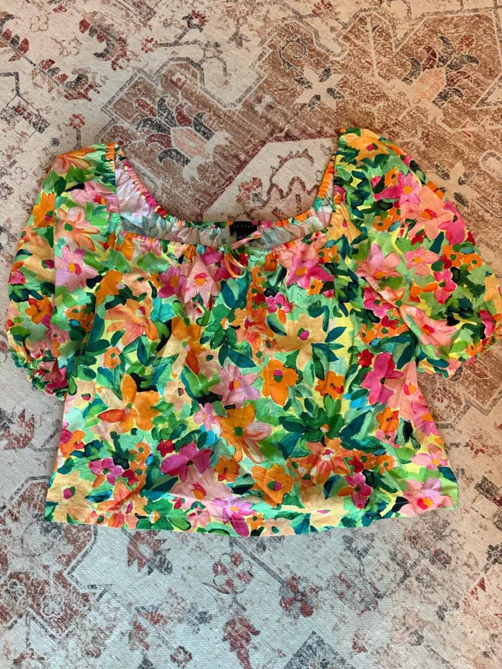 Sanctuary Women’s Floral Puff Sleeve Top – Size Small